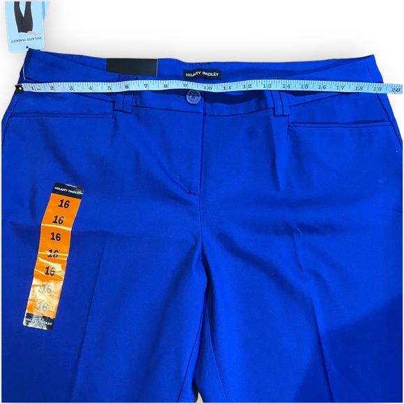NWT Hilary Radley Blue Professional Ankle Pants Size 16 - Picture 3 of 12